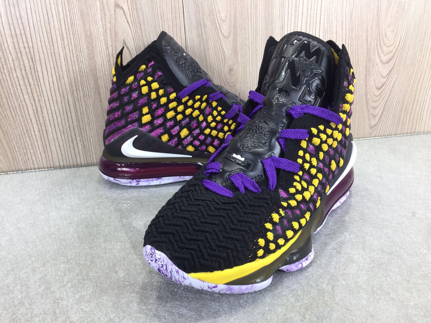 nike lebron 17 yellow and purple